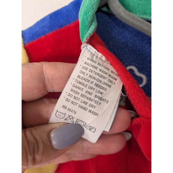 VINTAGE LITTLE ME Baby Boys Velour Bodysuit One Piece Jumpsuit Size 9 Months - Picture 6 of 6